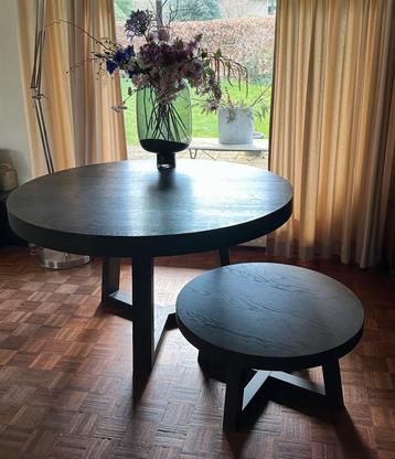 2 Mooie Krijser&Co bigfoot tafels; eettafel en salontafel  beschikbaar voor biedingen