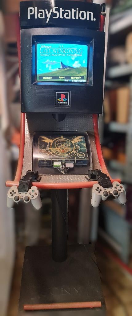 Sony Playstation PS1 Psone Kiosk Store Display demopod, Spelcomputers en Games, Spelcomputers | Sony PlayStation 1, Gebruikt, Met 2 controllers