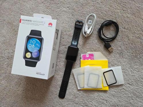 Huawei Watch Fit 2, Sieraden, Tassen en Uiterlijk, Smartwatches, Gebruikt, Android, Zwart, Afstand, Calorieverbanding, GPS, Hartslag