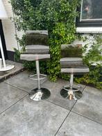 Verstelbare barkrukken, Huis en Inrichting, Barkrukken, 2 krukken, Ophalen, Metaal, 60 tot 90 cm