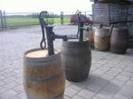 regentonnen met pomp op wijnvat of whiskyvat, zie foto-omsch, Met pomp, 150 liter of meer, Zo goed als nieuw, Hout