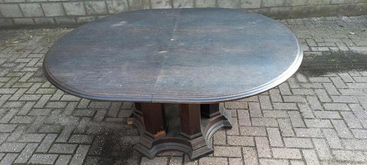 Ovale uitschuifbare tafel tot wel 4.10 meter., Huis en Inrichting, Tafels | Eettafels, Gebruikt, 100 tot 150 cm, 200 cm of meer