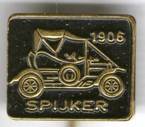 Spijker 1906 zwart op koper oldtimer auto speldje ( D_037 ), Verzamelen, Verzenden, Zo goed als nieuw, Transport, Speldje of Pin