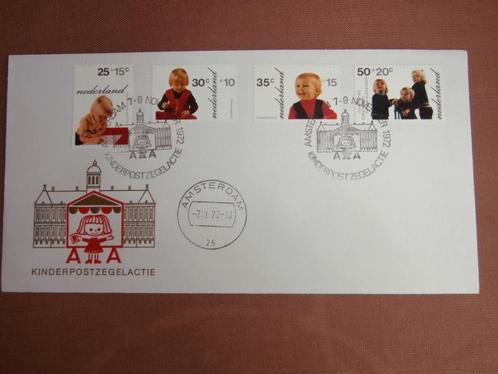 NL 1972; FDC serie KINDERPOSTZEGELACTIE AMSTERDAM, Postzegels en Munten, Postzegels | Eerstedagenveloppen, Onbeschreven, Nederland
