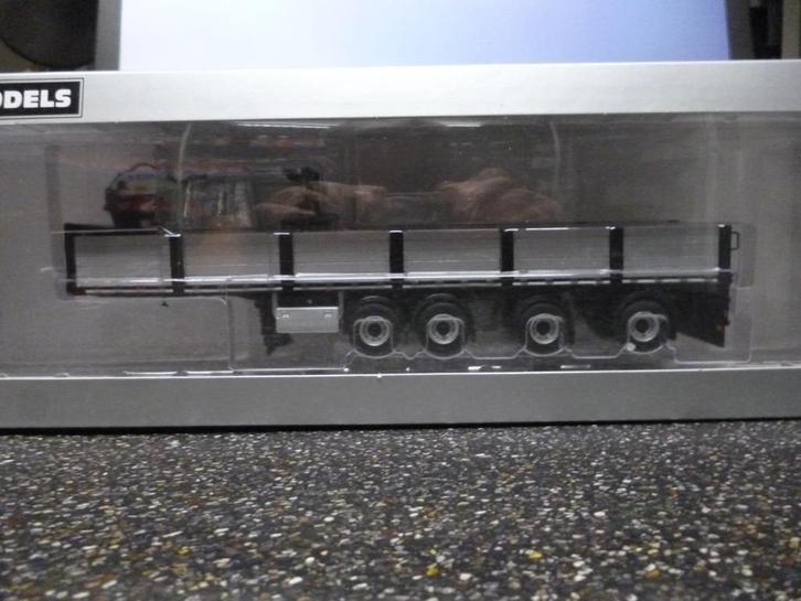 WSI Stenentrailer 4 assig zwart, Hobby en Vrije tijd, Modelauto's | 1:50, Nieuw, Bus of Vrachtwagen, Wsi, Ophalen of Verzenden