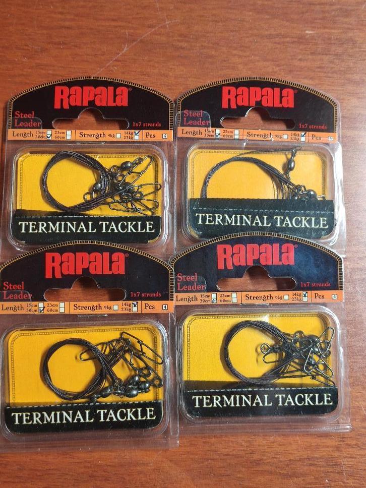 12 nieuwe Rapala staaldraadjes ( kunstaas ) 30 cm. 14 kg., Watersport en Boten, Hengelsport | Roofvissen, Nieuw, Overige typen