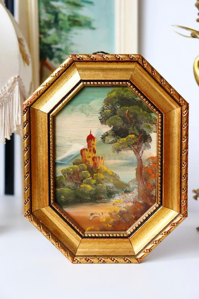 vintage olieverfschilderijtje, Antiek en Kunst, Kunst | Schilderijen | Klassiek, Ophalen of Verzenden