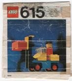 lego 615-2 legoland bouw, vorkheftruck met chauffeur (1975), Ophalen of Verzenden, Gebruikt, Complete set, Lego