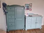 Vintage Kledingkast & Commode Set, Ophalen, Gebruikt, Kast, 50 tot 70 cm