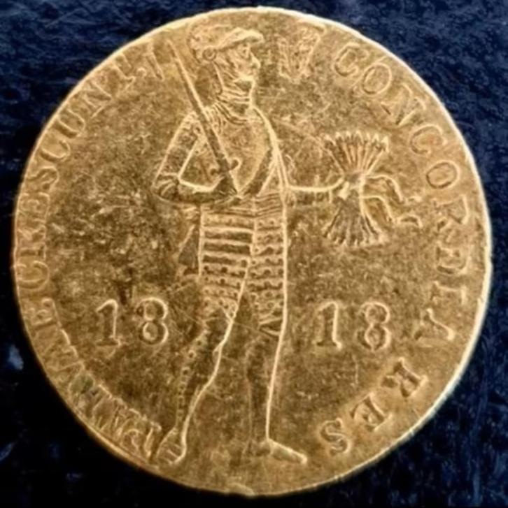 Nederland 1818 - Gouden Dukaat - Willem l  - ZFR/PR, Postzegels en Munten, Munten | Nederland, Losse munt, Overige waardes, Koning Willem I