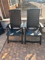 Twee inklapbare plastic tuinstoelen, Ophalen of Verzenden, Zo goed als nieuw, Plastic