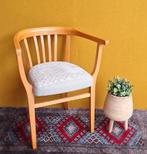 Vintage stoel, Thonet style, armleggers, nieuwe stoffering, Huis en Inrichting, Gebruikt, Bruin, Vintage, Ophalen of Verzenden