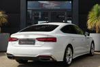 Audi A5 Sportback 35 TFSI S edition 150pk Panoramadak/Stoelv, Gebruikt, Zwart, 4 cilinders, Wit