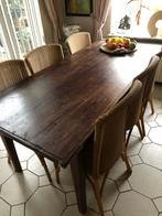 6 Lloyd Loom stoelen en eettafel, Ophalen, Overige kleuren, Zo goed als nieuw, Vijf, Zes of meer stoelen