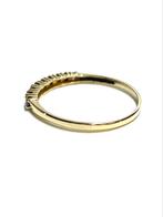 14k gouden ring met robijn en zirkonia, Goud, 18 tot 19, Goud, Met edelsteen