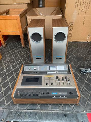 Vintage Akai GXC-45 Cassettedeck met Speakers. beschikbaar voor biedingen