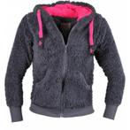 Antraciet met roze Red Horse Fluffy fleecejas maat 104, Dieren en Toebehoren, Paardrijkleding, Kinderen, Dressuur, Nieuw, Ophalen of Verzenden