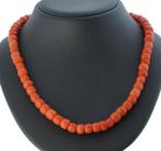 Kaasjes bloedkoraal ketting antiek fraai 14k slot goud dames, Sieraden, Tassen en Uiterlijk, Antieke sieraden, Ophalen of Verzenden