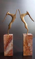 Zeldzame set Art Deco bronzen sculpturen, Ophalen of Verzenden, Brons