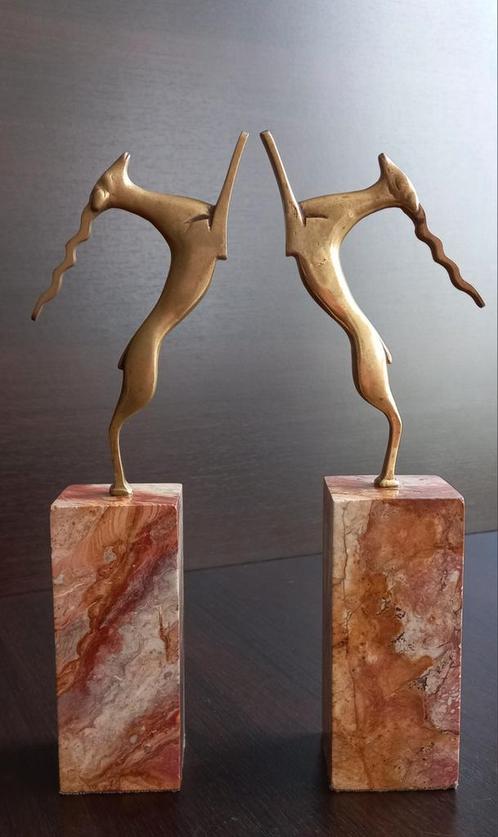 Zeldzame set Art Deco bronzen sculpturen, Antiek en Kunst, Antiek | Koper en Brons, Brons, Ophalen of Verzenden