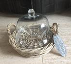 Glazen Stolp met rieten Schotel, Antiek en Kunst, Curiosa en Brocante, Ophalen