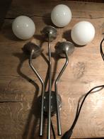 Vintage 70s Wandlamp met Glazen Bollen, Ophalen of Verzenden, Glas