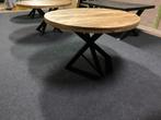 Ovale & Ronde Eettafels met Metalen Onderstel gratis bezorgd, 100 tot 150 cm, Eikenhout, Nieuw, Ophalen of Verzenden