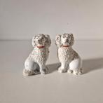 Set  2 antieke staffordshire hondjes ook wel hoerenhondjes, Antiek en Kunst, Antiek | Porselein, Ophalen of Verzenden