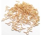 100 stuks mini eyepins goudkleur 4x8mm, Nieuw, Ophalen of Verzenden