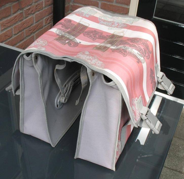 Dubbele fietstas, Fietsen en Brommers, Fietsaccessoires | Fietstassen, Gebruikt, Ophalen