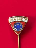 Emaille Speldje Manet Slowaaks Motorfietsen - Scooters Merk, Verzenden, Gebruikt, Transport, Speldje of Pin