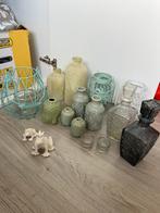 Diverse accessoires, Huis en Inrichting, Woonaccessoires | Vazen, Minder dan 50 cm, Groen, Glas, Zo goed als nieuw