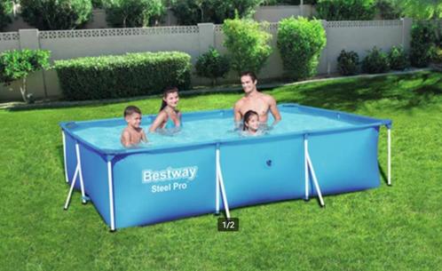 Zwembadje/ Groot opzetzwembad Bestway Steel Pro 300x201 cm, Tuin en Terras, Zwembaden, Gebruikt, Minder dan 80 cm, 200 tot 400 cm