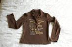 POLO BRUIN MAAT 36, Bruin, Lange mouw, Maat 36 (S), Gedragen