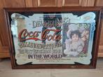 Coca-Cola Spiegel - Vintage Look - 100x68cm, Antiek en Kunst, Ophalen of Verzenden, Rechthoekig, 50 tot 100 cm, Minder dan 100 cm