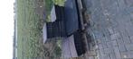 18m2 rubberen tegels 50x50x3, Tuin en Terras, Tegels en Klinkers, Ophalen, Gebruikt, Rubber, Overige typen