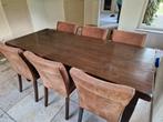 Eiken tafel met 6 stoelen, Huis en Inrichting, Tafels | Eettafels, Ophalen, Gebruikt, Eikenhout, 50 tot 100 cm