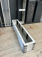 2x Stalen plantenbak 200x40x40cm wit met wielen, Ophalen of Verzenden, Nieuw, Vierkant