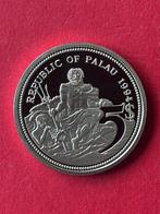 Palau 5 Dollars 1994 Proof 0,900 zilver 25 grams, Verzenden, Zilver