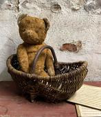 Brocante oud wilgen plukmand / plukmandje, Verzenden