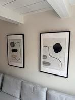 2x IKEA Ribba lijsten met kunst, Huis en Inrichting, Woonaccessoires | Lijsten, Ophalen, Zo goed als nieuw, Hout, Minder dan 50 cm