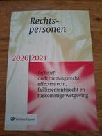 Rechtspersonen 2020/2021 Zo goed als nieuw, Ophalen of Verzenden, Zo goed als nieuw