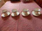 4 Kop en schotels Vienna fine china., Huis en Inrichting, Keuken | Servies, Verzenden, Zo goed als nieuw, Overige stijlen, Kop(pen) en/of Schotel(s)