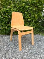 Vintage houten eetkamerstoel (10x beschikbaar), Ophalen, Gebruikt, Bruin, Vintage