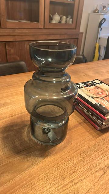 Blauwe glaze vaas expressive Be Pure Home beschikbaar voor biedingen