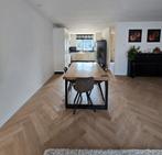 Eettafel met 6 stoellen en 3  bijzettafels, Gebruikt, 100 tot 150 cm, Ophalen of Verzenden, Vijf personen of meer