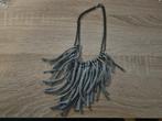 Nieuw grijs franjers ketting (voor goed doel), Sieraden, Tassen en Uiterlijk, Kettingen, Ophalen of Verzenden, Nieuw, Grijs, Overige materialen