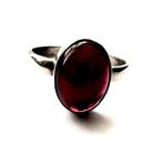 Prachtige 925 Sterling zilveren ring met robijn, Maat 23, Sieraden, Tassen en Uiterlijk, Antieke sieraden, Ophalen, Zilver, Ring