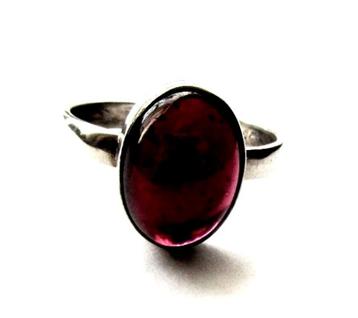 Prachtige 925 Sterling zilveren ring met robijn, Maat 23 beschikbaar voor biedingen