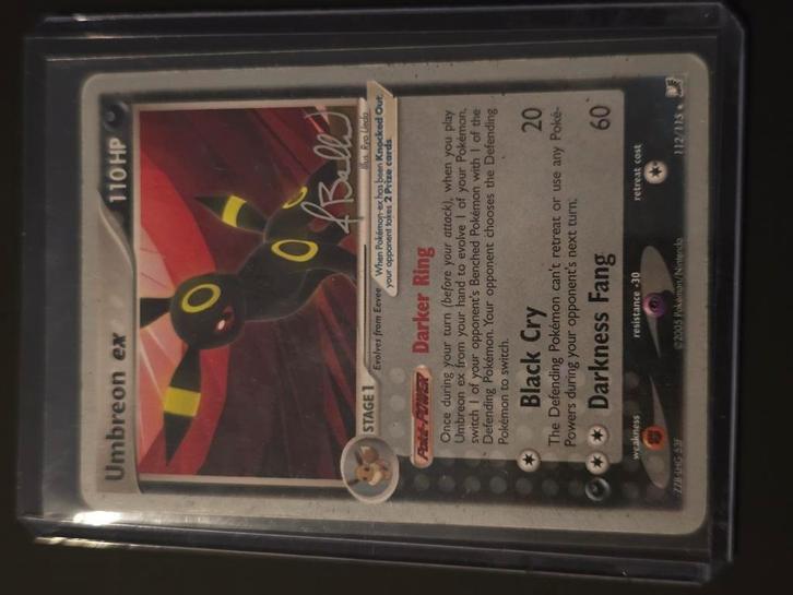 Umbreon signed world championship, Hobby en Vrije tijd, Verzamelkaartspellen | Pokémon, Zo goed als nieuw, Losse kaart, Ophalen of Verzenden